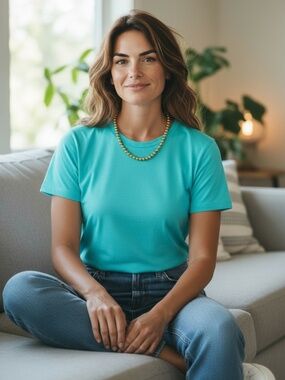 Vintage Napier Gold Tone Beaded Necklace  - 18"